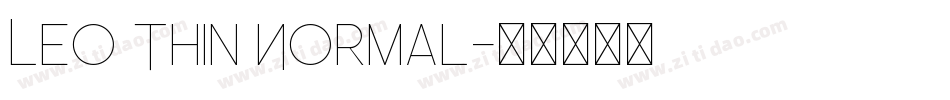 Leo Thin Normal字体转换